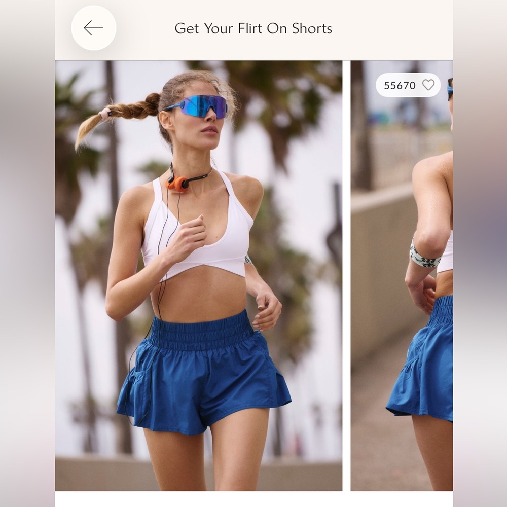 Free people “Get your flirt on” shorts, Color: mid Atlantic blue, size small